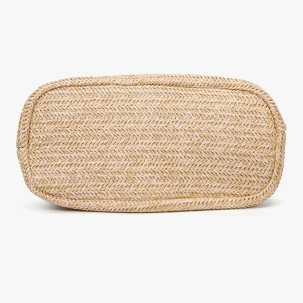 🆕 Round Summer Straw Bag Big Weave Handbags Beach Shoulder Bags